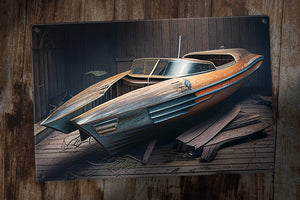 Retro Metal Sign - Concept Speedster Boat