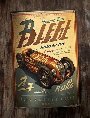 
            
                Load image into Gallery viewer, Retro Metal Sign - Retro Poster Belle Can
            
        